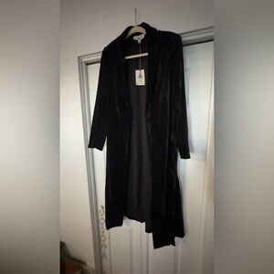 Black Velvet Trench Coat